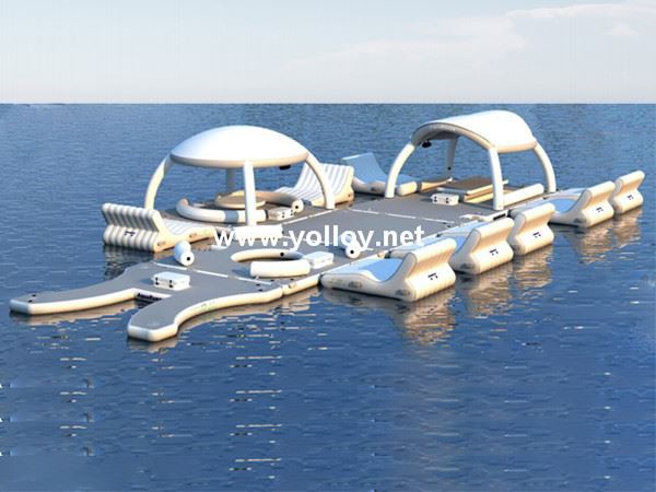 Plate-forme de fête flottante gonflable pour yacht