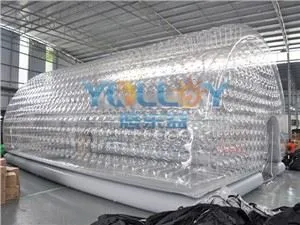 Tente de couverture de piscine gonflable transparente